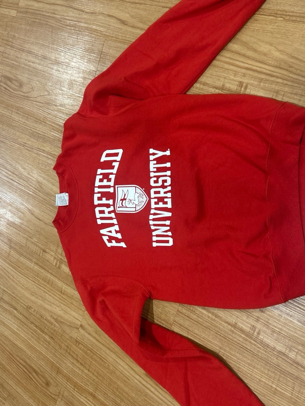 Red Fairfield University crewneck
